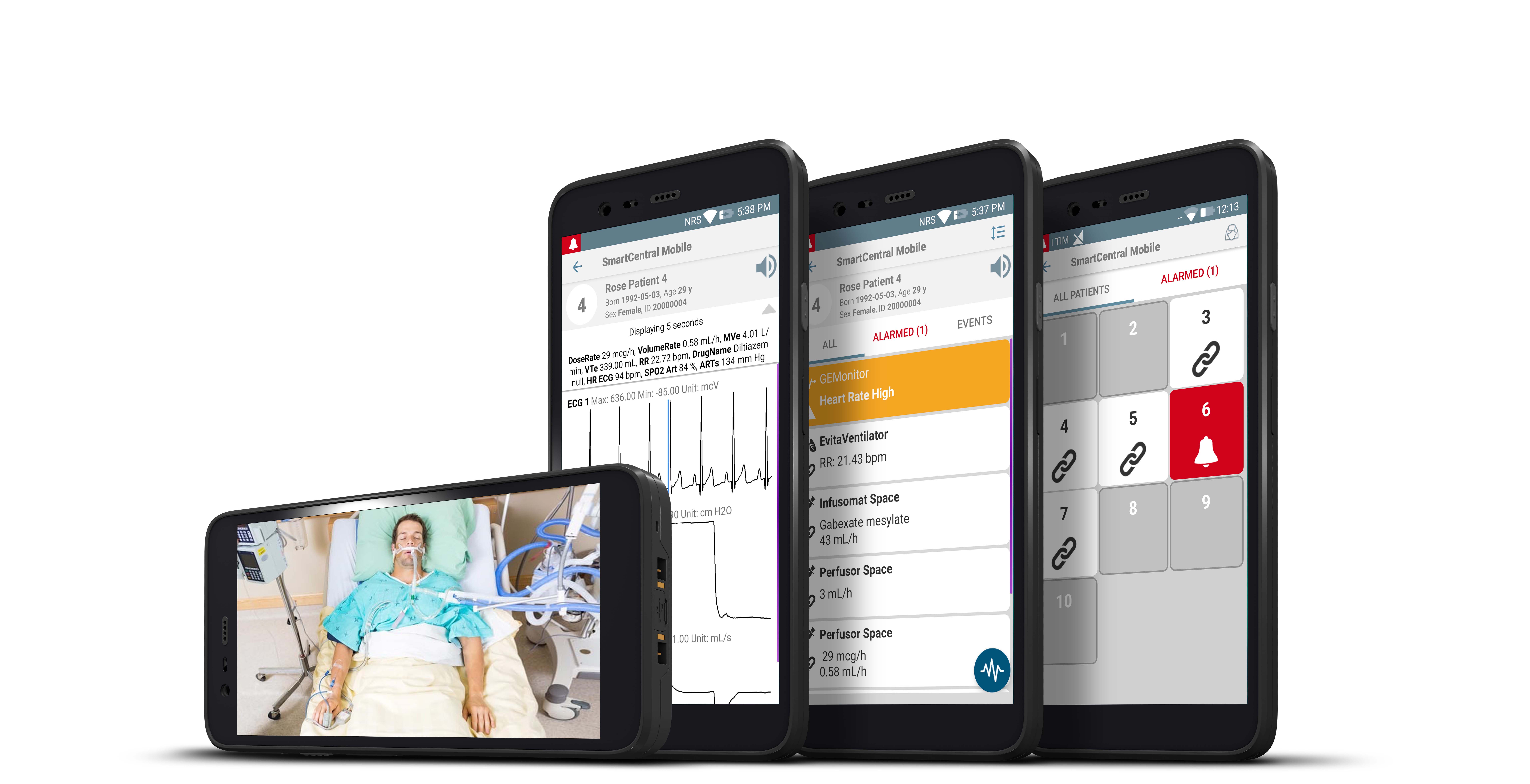 myco 4 collection showing screens of patient data
